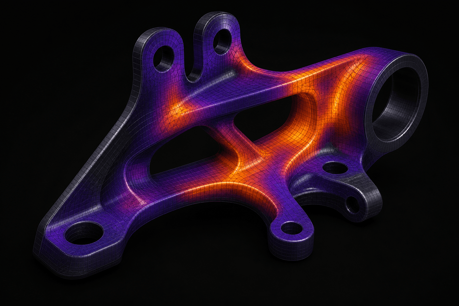Structural mechanics simulation visualization